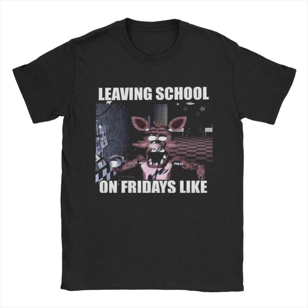 All Seasons FNAF At Freddys T Shirt for Unisex Cotton Tee Shirt Short Sleeve Pure Cotton Tops Streetwear Fashion Casual Tshirt