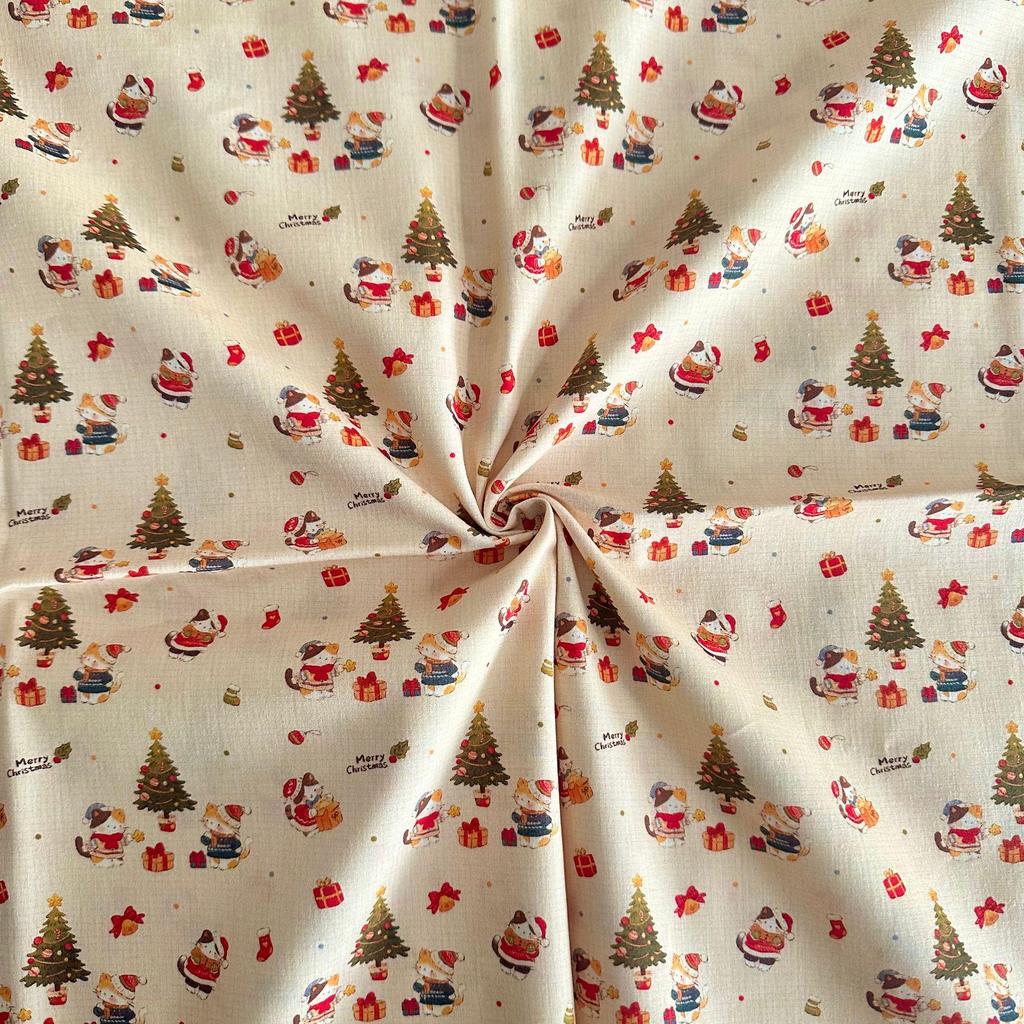 100% Cotton Digital Print Korean Style Cartoon Animal & Floral Fabric for Women's Clothing, Children's Wear, Family Outfits, Homewear & DIY Projects