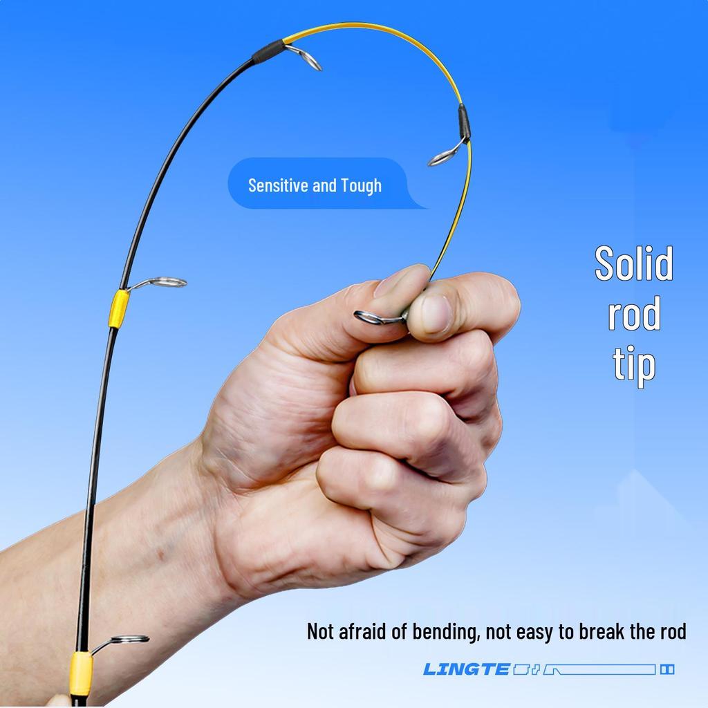 Портативный набор удочек для зимней рыбалки с высоким содержанием углерода и цельным кончиком