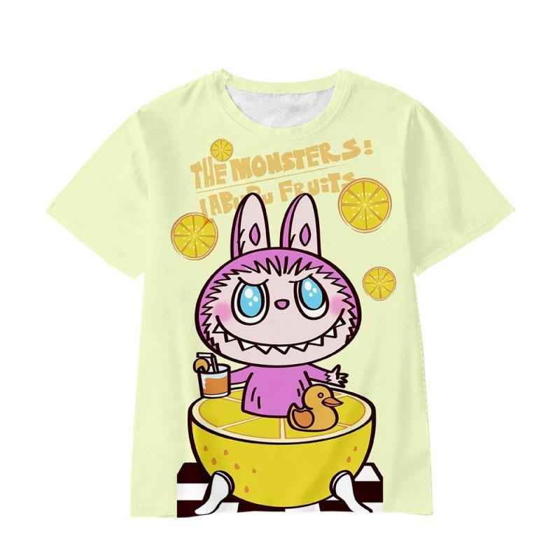 Personalized Cute Cartoon Anime Image 3D Digital Printing Summer Tops Fashion Breathable Children's Short T-shirt