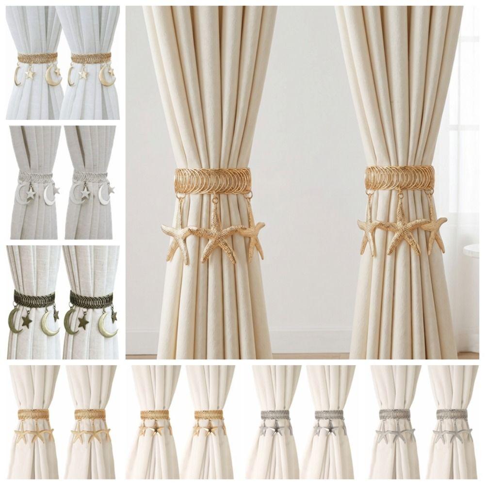 2Pcs Creative Curtain Buckle Vintage Curtain Holdbacks Simple Curtain Tie Backs  Room Ornaments