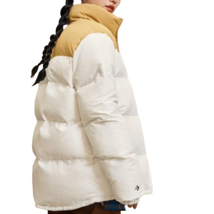 Converse Colorblock Down Jacket Asia Sizing 'White Tan' Men's 10020541-A05