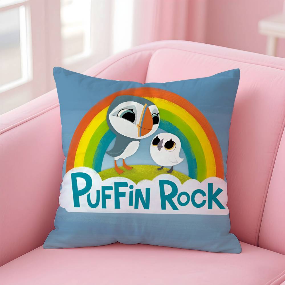 Kwaii Puffin Rock P-Дошковая наволочка с индивидуальной печатью, наволочка из матового флиса, на ощупь как детская кожа, экологичная сублимационная печать Cu