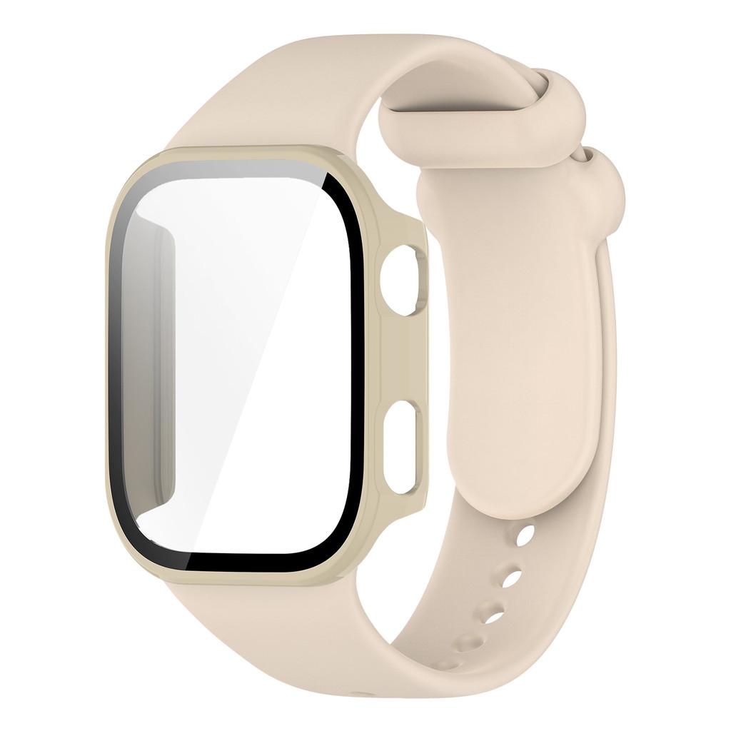 Силиконовый ремешок с чехлом-крышкой из поликарбоната для Redmi Watch 6, спортивный, удобный сменный браслет для Xiaomi Redmi Watch6