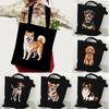 Women's Handbags Shiba Inu Corgi Poodle Beagle Animal Dog Series Canvas Tote Bag Fashion Funny Dog Lover Gift Ladies Side Bag