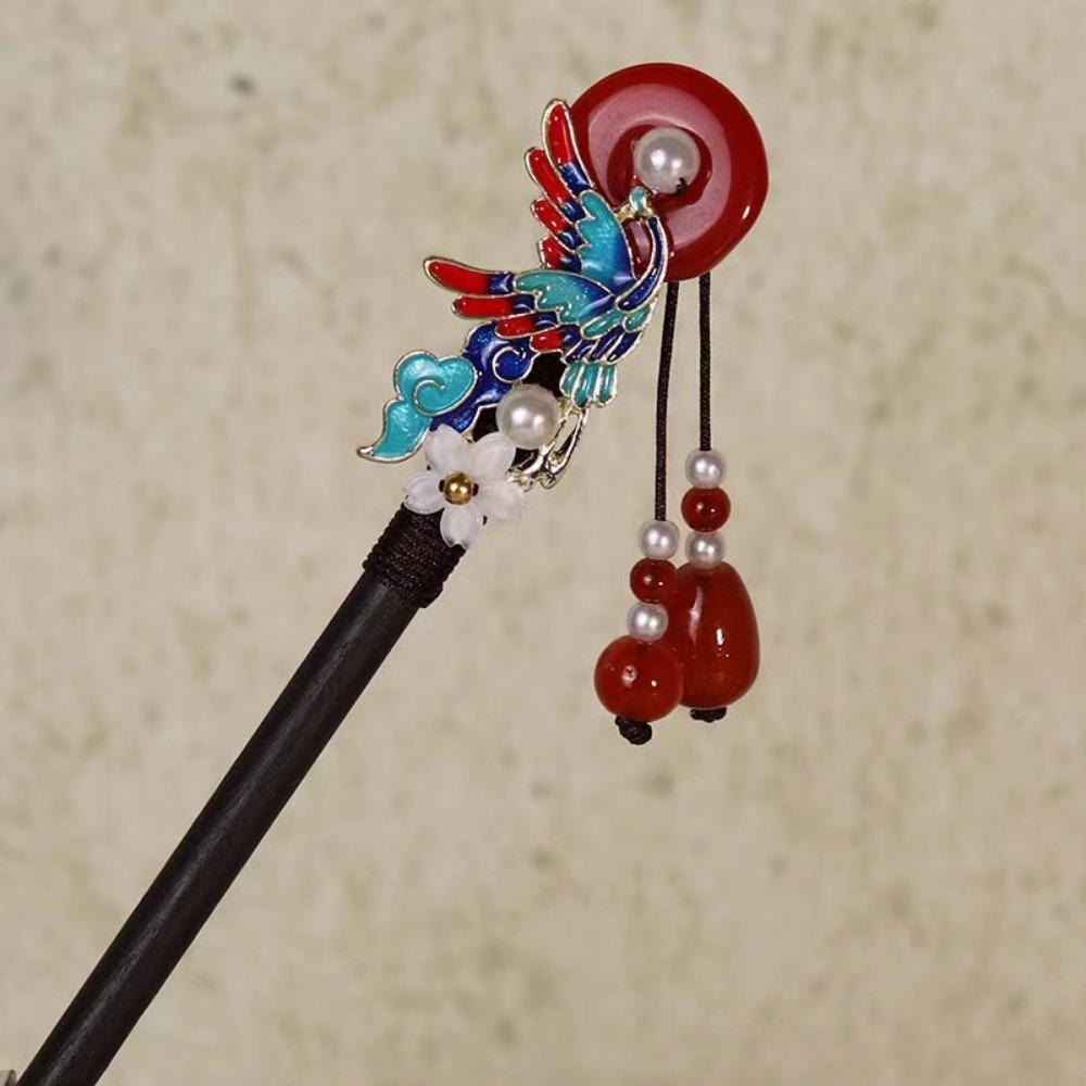 Vintage Flower Hairpin Flower Hairpin Fork Jewelry Accessories New Chinese Hair Stick  for Hanfu