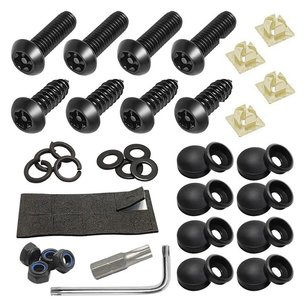 Набор винтов для защиты от кражи автомобиля, саморезы из нержавеющей стали, винты для защиты номерного знака