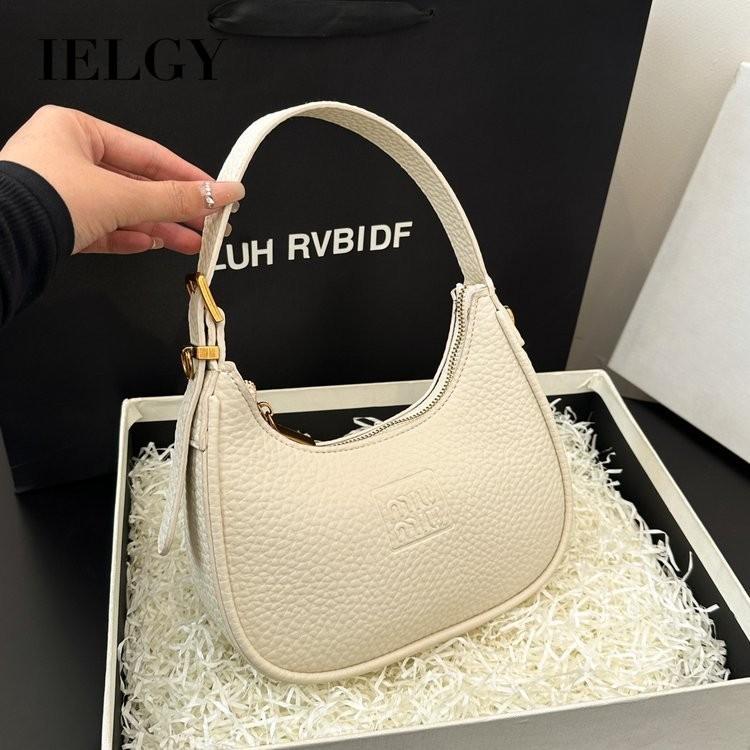 IELGY Korean Version of Fashion Handbag, Simple and Versatile Messenger Texture Niche Foreign Style Crescent Bag