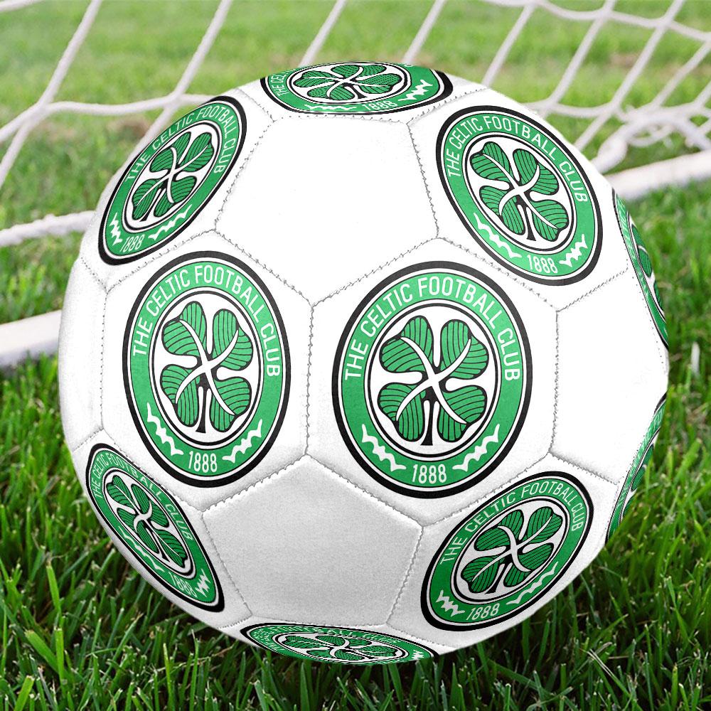 Футбольный мяч Celtic FC, размер 5, сшит на машине из ПВХ, прочный и с высоким отскоком, подходит для всех возрастов, фанатская атрибутика, для матчей и использования на открытом воздухе.