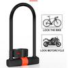Противоугонный замок из углеродистой стали для велосипеда с U-образным замком, портативный мотоциклетный замок для горного велосипеда, защитный замок