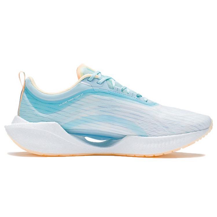 Li Ning Super Light 19 Амортизирующие Скользкие Устойчивые к истиранию Низкие Беговые Кроссовки Женские Легкие Ледяной Синий ARBS002-17
