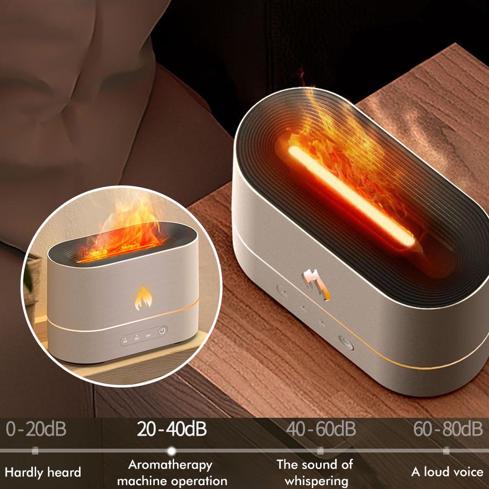Flame Humidifier Essential Oil Diffuser Cool Mist Humidifiers for Bedroom 200 Ml Mini Air Small