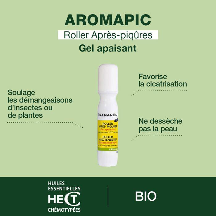 Pranarom Aromapic Roller Après-Piqûres Gel Apaisant Bio Lot De 2 X 15ml
