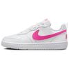Court Borough Slip Resistant Abrasion Resistant Low Top Kids Lifestyle Shoes White Pink Sneakers DV5456-113