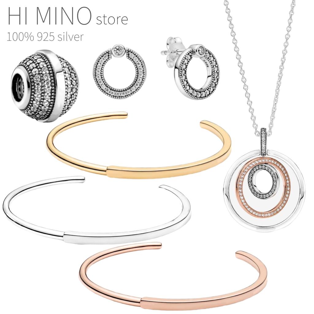 Новое кольцо S925 Heart Wrong Circle с тремя кольцами, двухцветная подвеска с несколькими кольцами, логотип, двустороннее кольцо, серьги-подвески, браслеты
