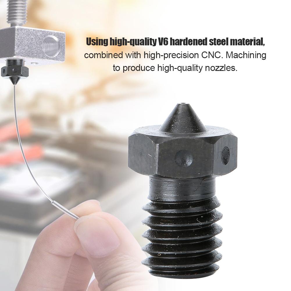 4 шт. Аксессуары для 3D-принтера 1,75 мм Сопло 0,5 мм верхний уровень V6 Закаленная сталь Высокая точность для Pursa