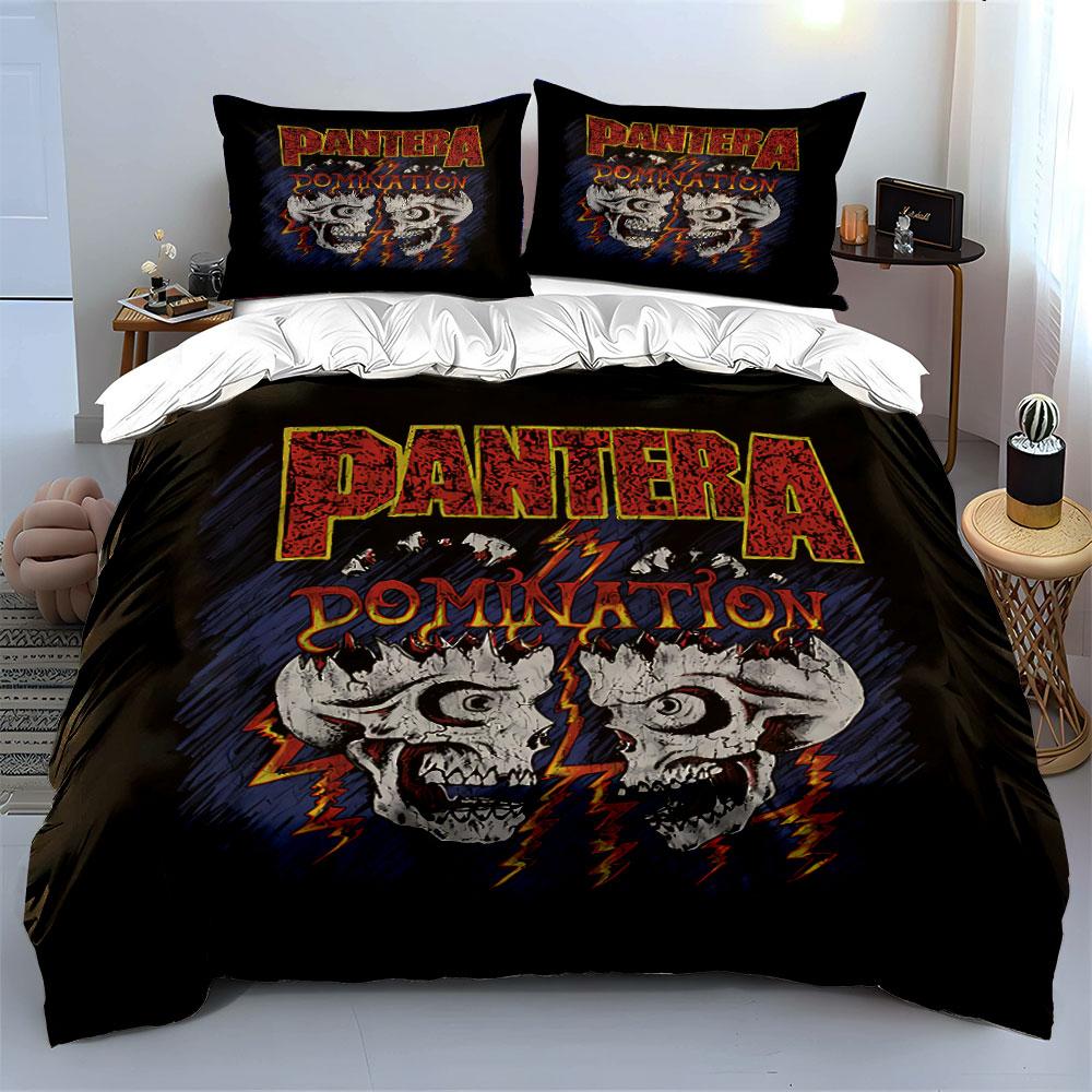 Pantera Domination Skull Art Bedding Duvet Cover Set Duvet Cover Pillowcases (1*Duvet Cover 2*Pillowcases, without duvet insert)
