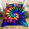 Tie-Dye Art 3D Three-Piece Bedding Home Textile Quilt Cover Bedding