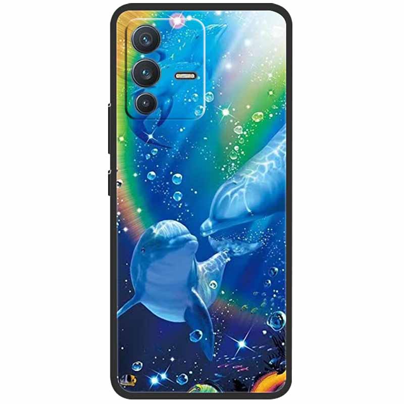 Для vivo V23 5G Чехол V2130 Силиконовый Милый Космический ТПУ Черные Оболочки для Vivo V23 Pro Чехол Бампер V2132 для vivoV23 V 23 V23Pro Сумка