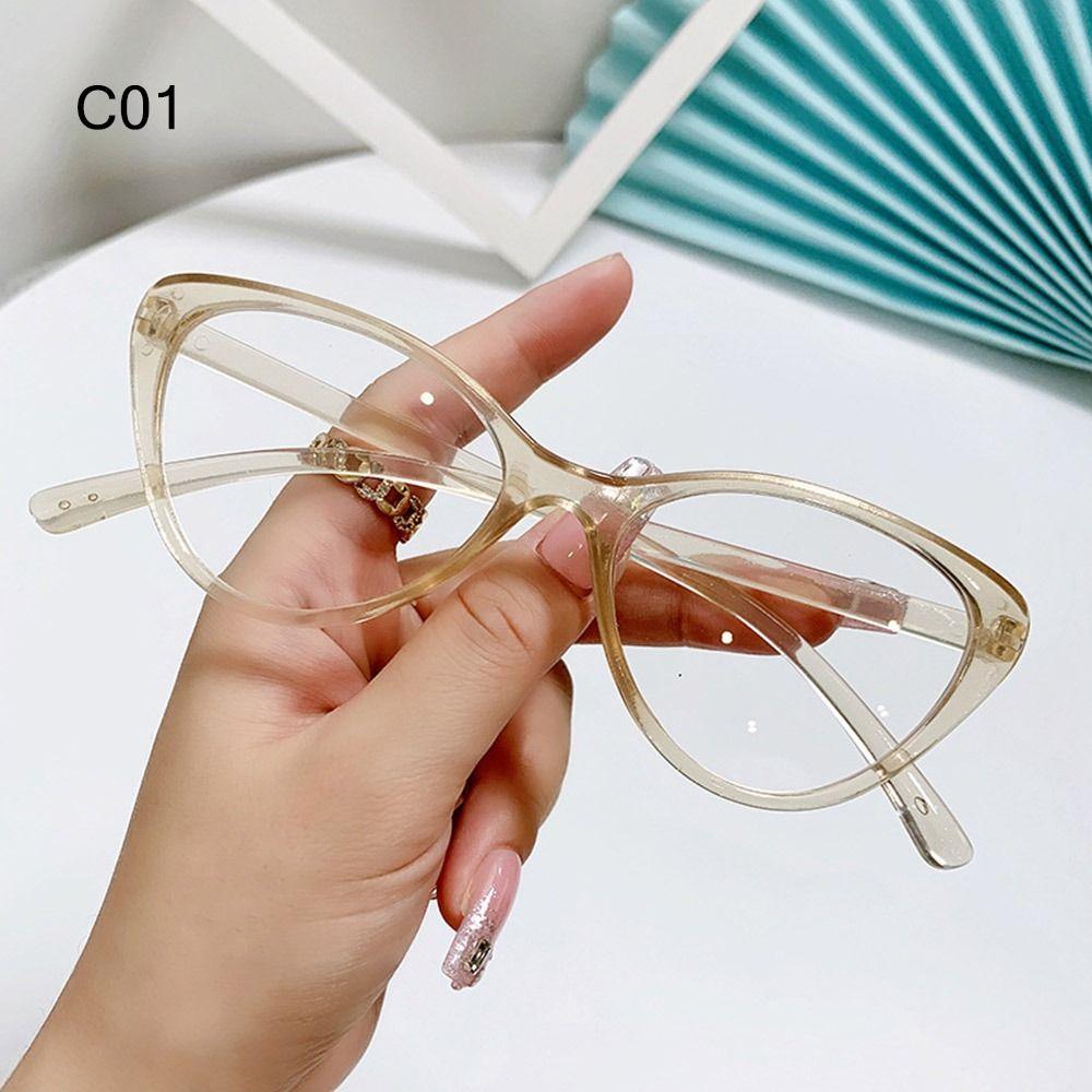 Retro Cat Eye Glasses for Women Blue Light Blocking Computer Reading Eyewear Clear Lens Black Frame Fashion