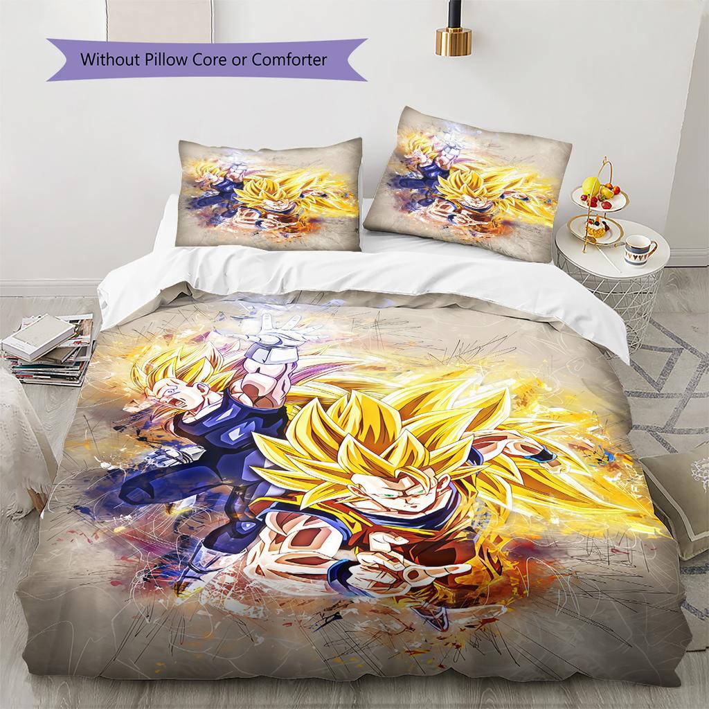 Dragon Ball Latest Bedding Set Soft Duvet Cover with Pillowcases Breathable Durable
