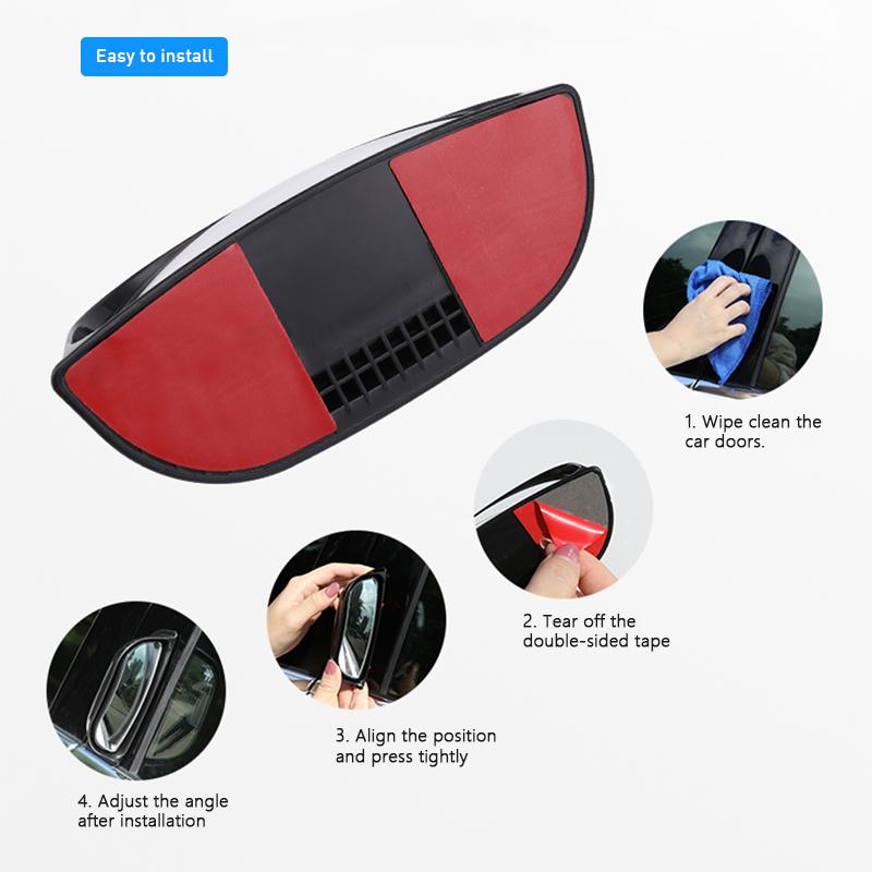 B-pillar Blind Spot Mirror Car Rear View Mirror Wide-angle Rear Seat Auxiliary Observation Mirror Safety Driving