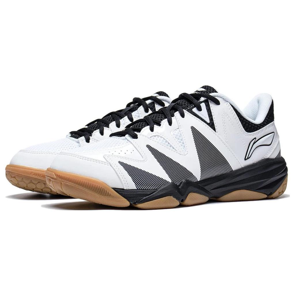 Li-Ning Durable Breathable Low-Top Badminton Shoes Unisex Shoes White Black AYTT025-1