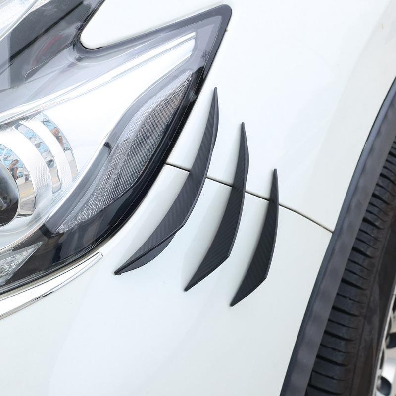 6 шт. противоударных полосок, универсальных, для бампера, украшения, диффузора, сплиттера, плавника, автомобильного бампера, резинового спойлера, модификации автомобиля