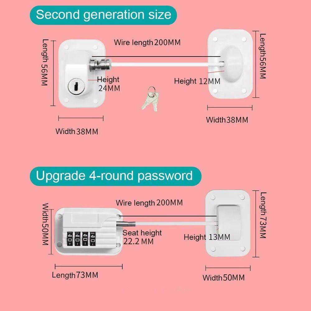 Self-adhesive Drawer Cabinet Lock Creative Refrigerator Lock Password Baby Safety Lock Office
