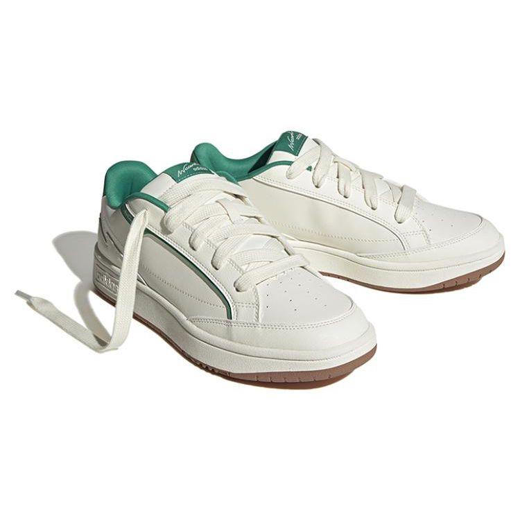 adidas Кеды Neo W Card в теннисном стиле, нескользящие, прочные, с низким верхом, унисекс, бело-зеленые ID4951