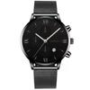 Mesh Belt Men With Calendar, Fake Three-Eye Business Leisure Boys Gift Quartz Watch