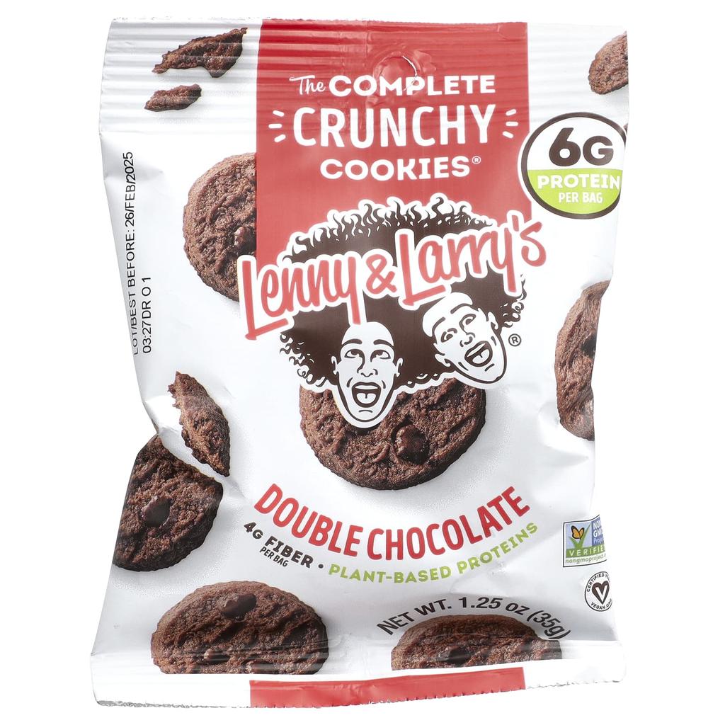 Lenny & Larry's The Complete Crunchy Cookies®, Double Chocolate, 12 Pieces, 1.25 Oz (35 G) Each