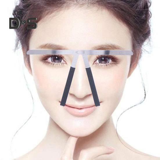 Измерительная линейка для бровей из нержавеющей стали, штангенциркуль золотого сечения для бровей, 3-точечная измерительная линейка, направляющая для микроблейдинга бровей, измерительный инструмент