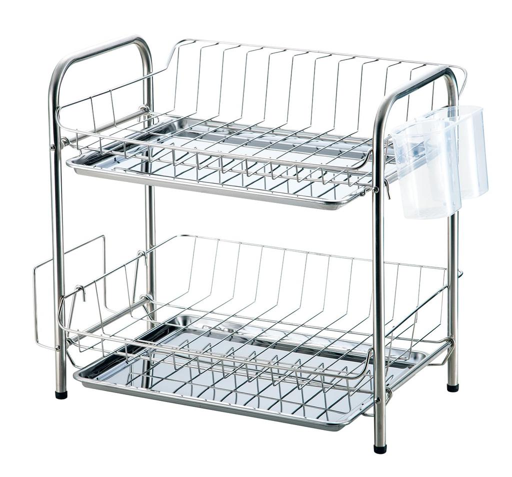 Pearl Metal Dish Drainer Basket Dish Drainer Rack Stainless Steel Sweezy 2-Tier HC-305