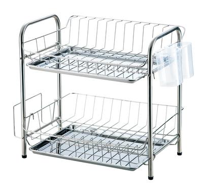 Корзина для сушки посуды Pearl Metal, 2-ярусная, нержавеющая сталь, Sweezy HC-305