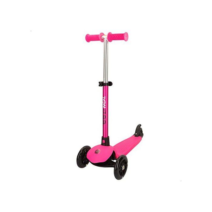 Trottinette 3 roues aluminium - COLORBABY - Fuchsia - Guidon réglable - Frein arrière - Antidérapant