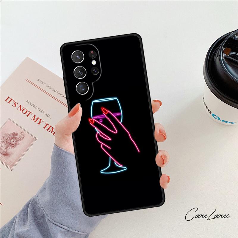 Неоновый чехол для телефона Для Samsung Galaxy S24 S25 S23 S22 Ultra Note 10 20 Plus S20 S21 FE Чехол