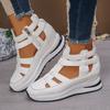 Summer New Women's Platform Sandals - Breathable Peep-Toe Wedge Shoes with Magic Strap, Plus Size 43, Comfortable Thick Sole for Women