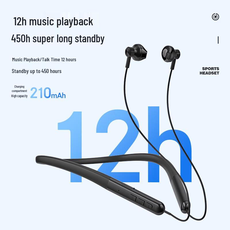Спортивные беспроводные Bluetooth-наушники-вкладыши с шейным ободом Newsmy C6