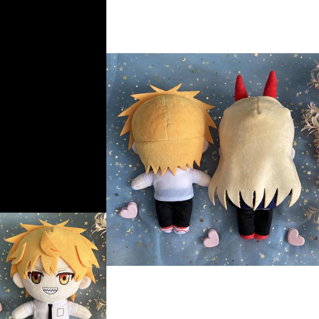 Плюшевая игрушка Человек-бензопила Дэнджи Пауэр Митака Аса Мягкая набивная кукла 7,8 дюйма Идеальный аниме-подарок для детей