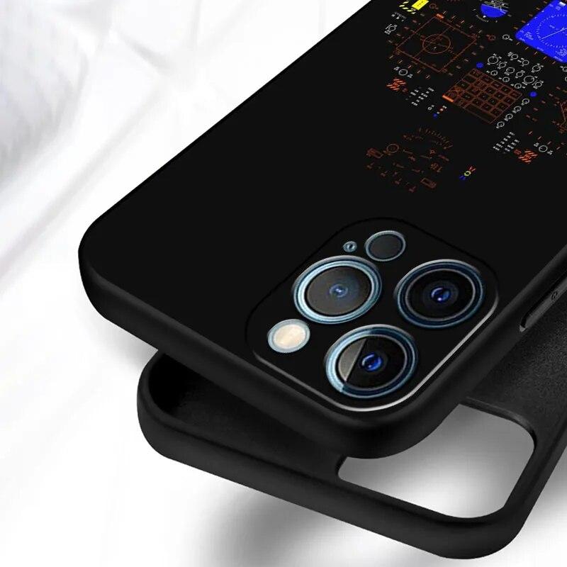 Чехол для Apple iPhone 11 13 12 14 Pro 7 Plus XR X XS Max 6 6S SE Phone Funda Aviation Самолет Вертолет Кабина Инструмент