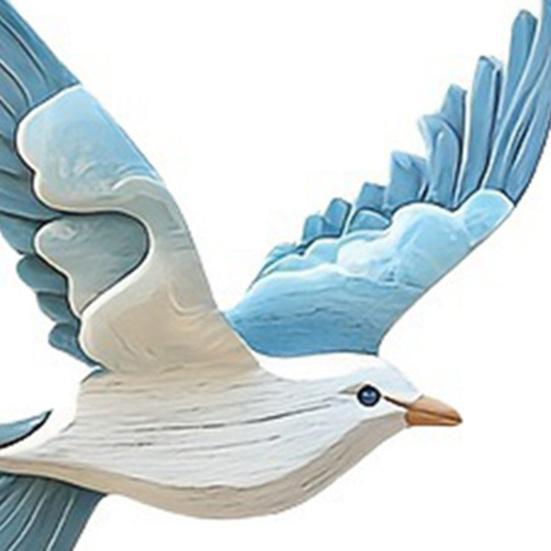 4 шт./набор Деревянное Синий Голубь Настенное Украшение Фермерский Дом Деревенский Искусство Птиц Домашний Офис Гостиная Спальня Настенный Подвесной Орнамент