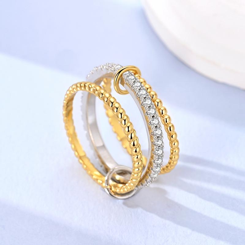 Original 925 Silver Ring Sparking Infinite Love Starry Night Rings for Women Girls Jewelry Birthday Anniversary Engagement Gifts