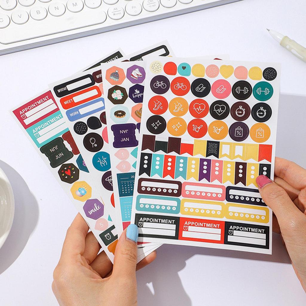 Настенный календарь на 2026 год, на весь год, большой размер, бумажный, с милыми наклейками, годовой, недельный, годовой планер, список целей, товары для дома и офиса