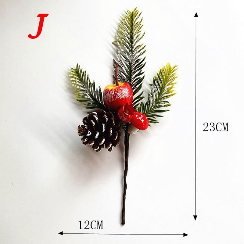 Искусственная Рождественская Елка Сосновые Ветви Рождественские Ягоды Для Рождества DIY Украшения для Венка Ноэль Настольные Украшения Детские Подарки