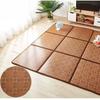 Rattan Summer Cooling Floor Mat Woven Tatami Carpet Bedside Rugs for Bedroom Living Room Bay Window Coffee Table Area Rugs Decor