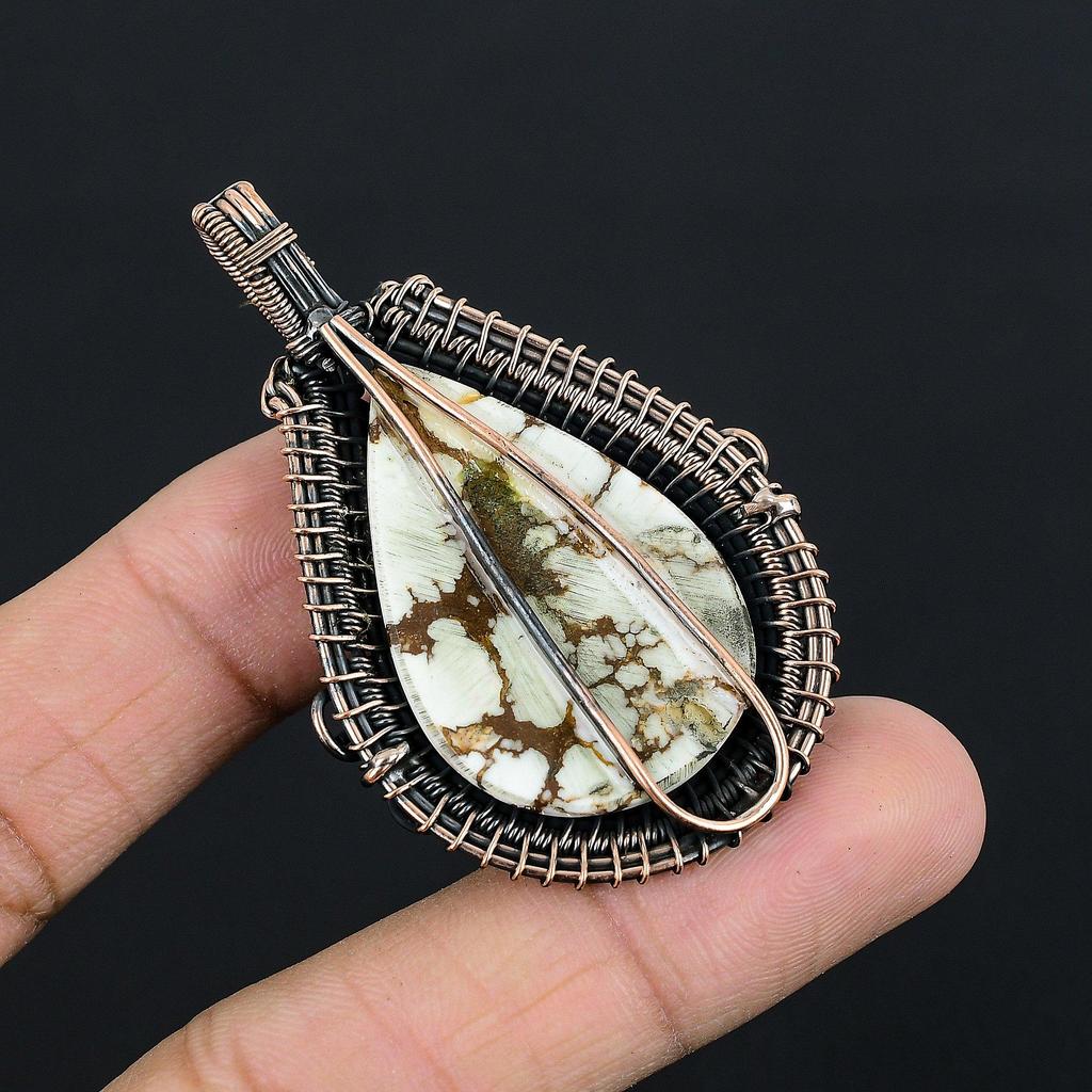 Wild Horse Pendant Gemstone Jewelry, 999 Copper Wire Wrapped Handmade Pendant, Latest Design Jewelry