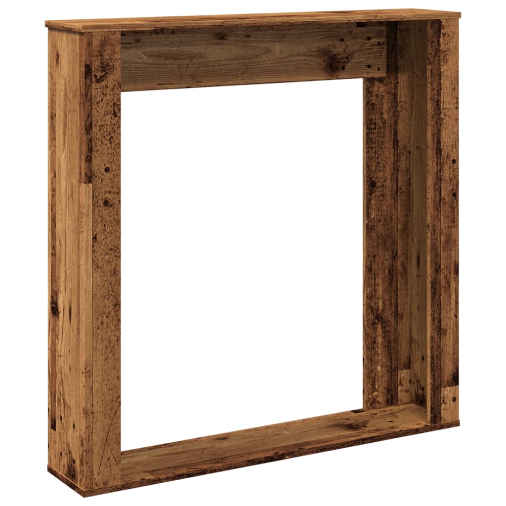 Fireplace Mantel Shelf Rustic Reclaimed Wood Look 100 x 20 x 100 cm Engineered Wood