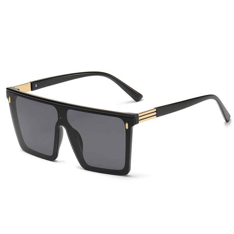 New fashionable large-frame one-piece sunglasses for women ins street photography, thin sunglasses for men, UV protection
