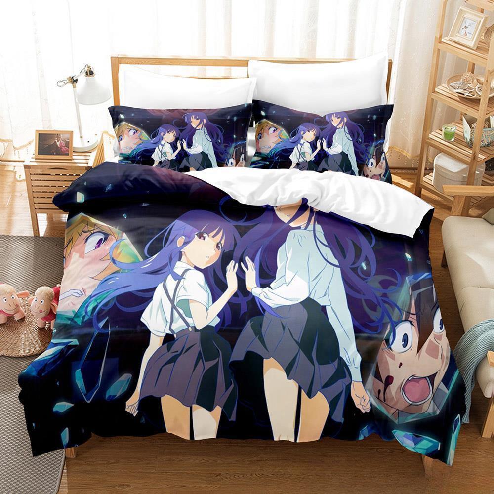 3D Печать Аниме Higurashi When They Cry Комплект Постельного Белья Односпальный Twin Full Queen King Размер Комплект Постельного Белья Взрослый Детская Спальня Комплекты Пододеяльников